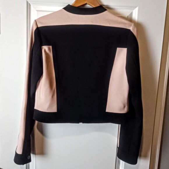 BCBGMaxAzria Hugo Black Blush Color-Block Jacket - Picture 2 of 8